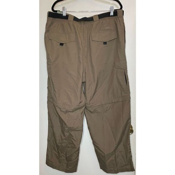 Eddie Bauer Tan  Convertible Cargo Belted Pants Mens size L NWT - Picture 8 of 16